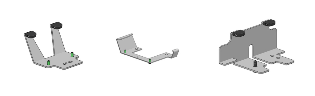 three different versions of metal plate anti-skimming solutions