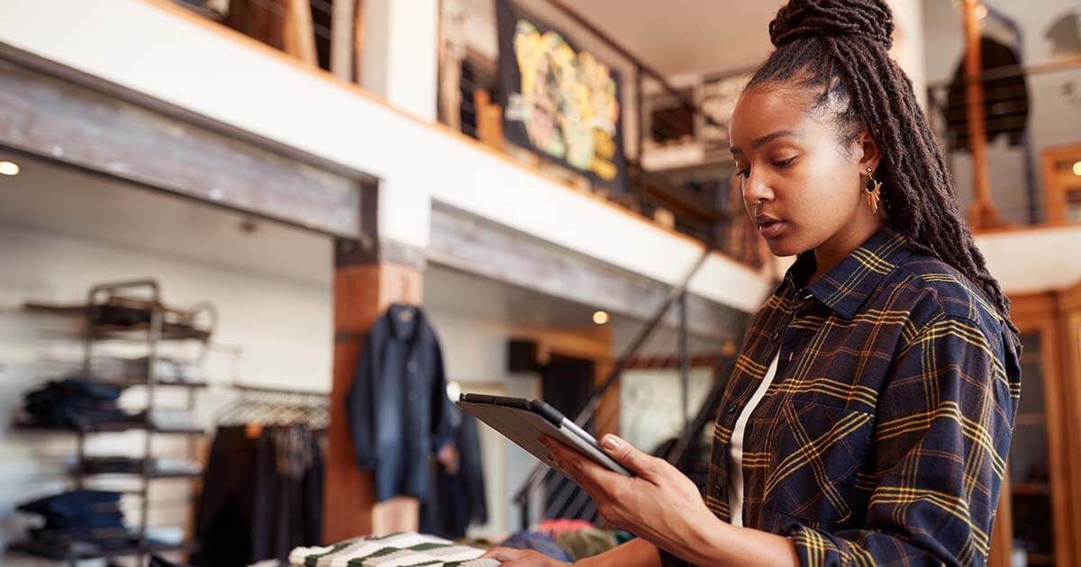 woman working a retail job